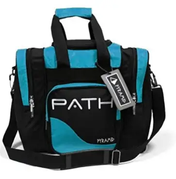Pyramid Path Pro Deluxe Single Bowling Ball Tote Bowling Bag - Holds One Bowling Ball, One Pair of Bowling Shoes Up to Mens 15 Shoes and Accessories