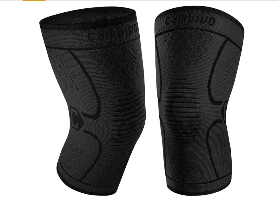 CAMBIVO 2 Pack Knee Brace, Knee Compression Sleeve Support for Men and Women, Knee Pads for Running