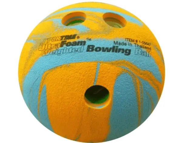 Sportime UltraFoam Bowling Ball Weighted Multi Color 1 Pound 019899 Best Bowling Balls For Two-Handed Bowlers